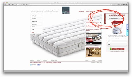 Come scarico GRATIS la guida alla scelta del materasso?